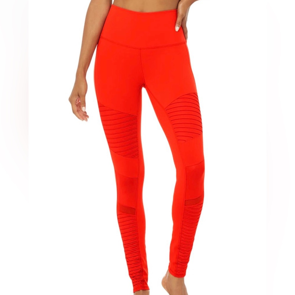 Brand new ALO red moto leggings